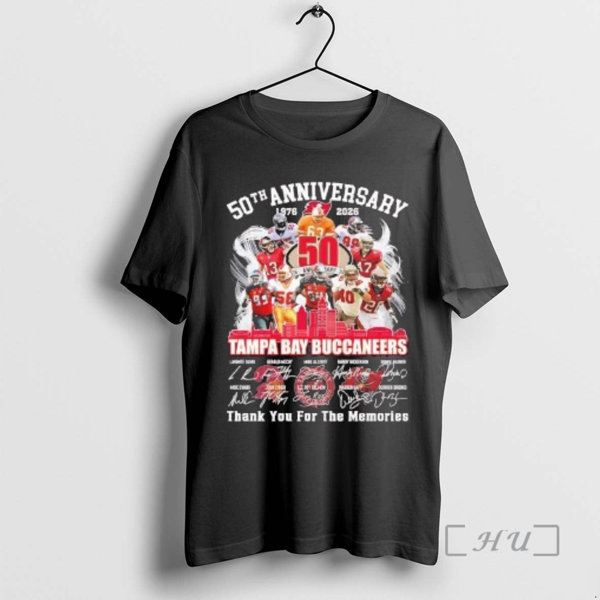 Officials Tampa Bay Buccaneers 50th Anniversary 1976 2026 Signatures T-Shirts, Hoodie, Sweatshirt | WearSparks.com
