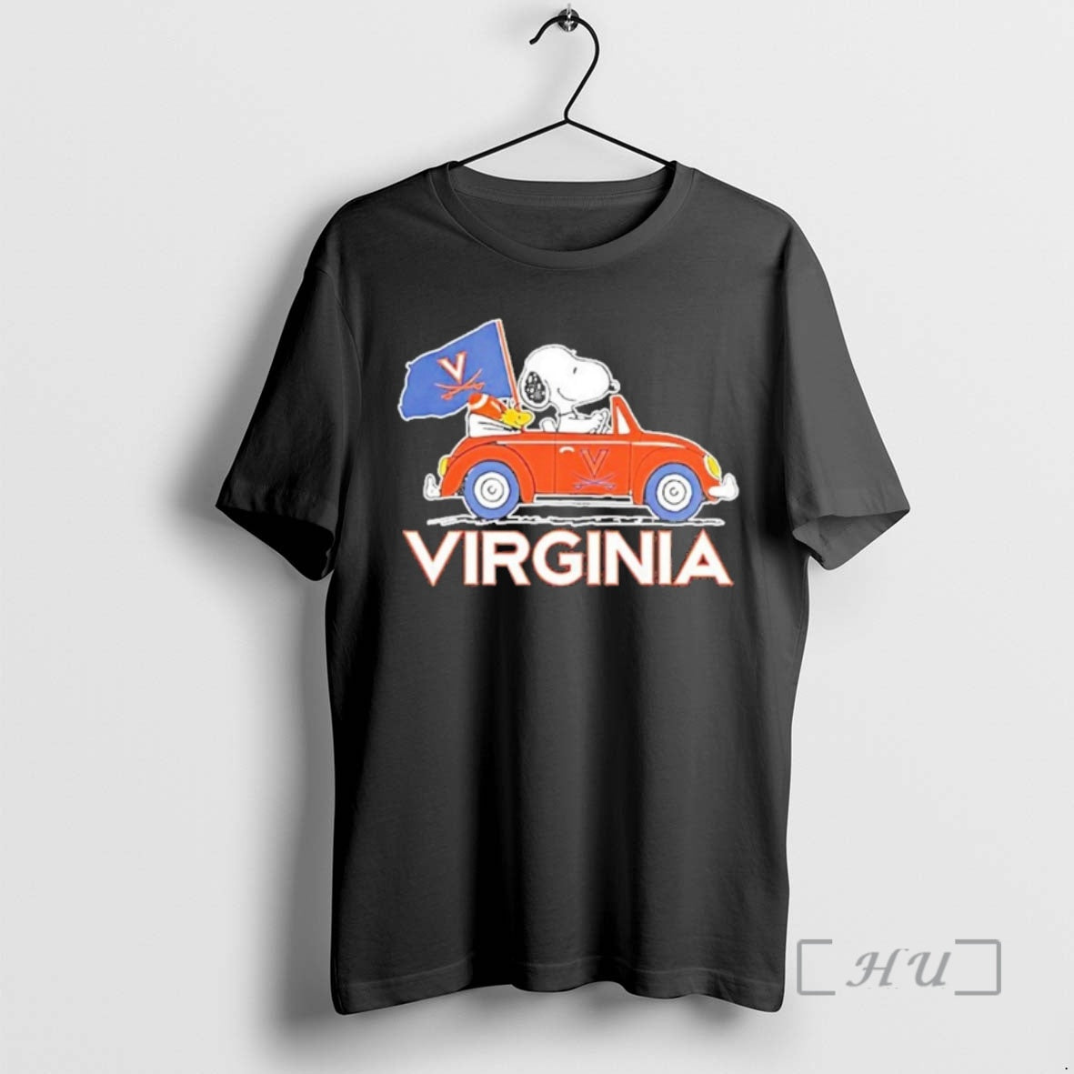 Officials Virginia Cavaliers X Snoopy And Woodstock Driving Car
