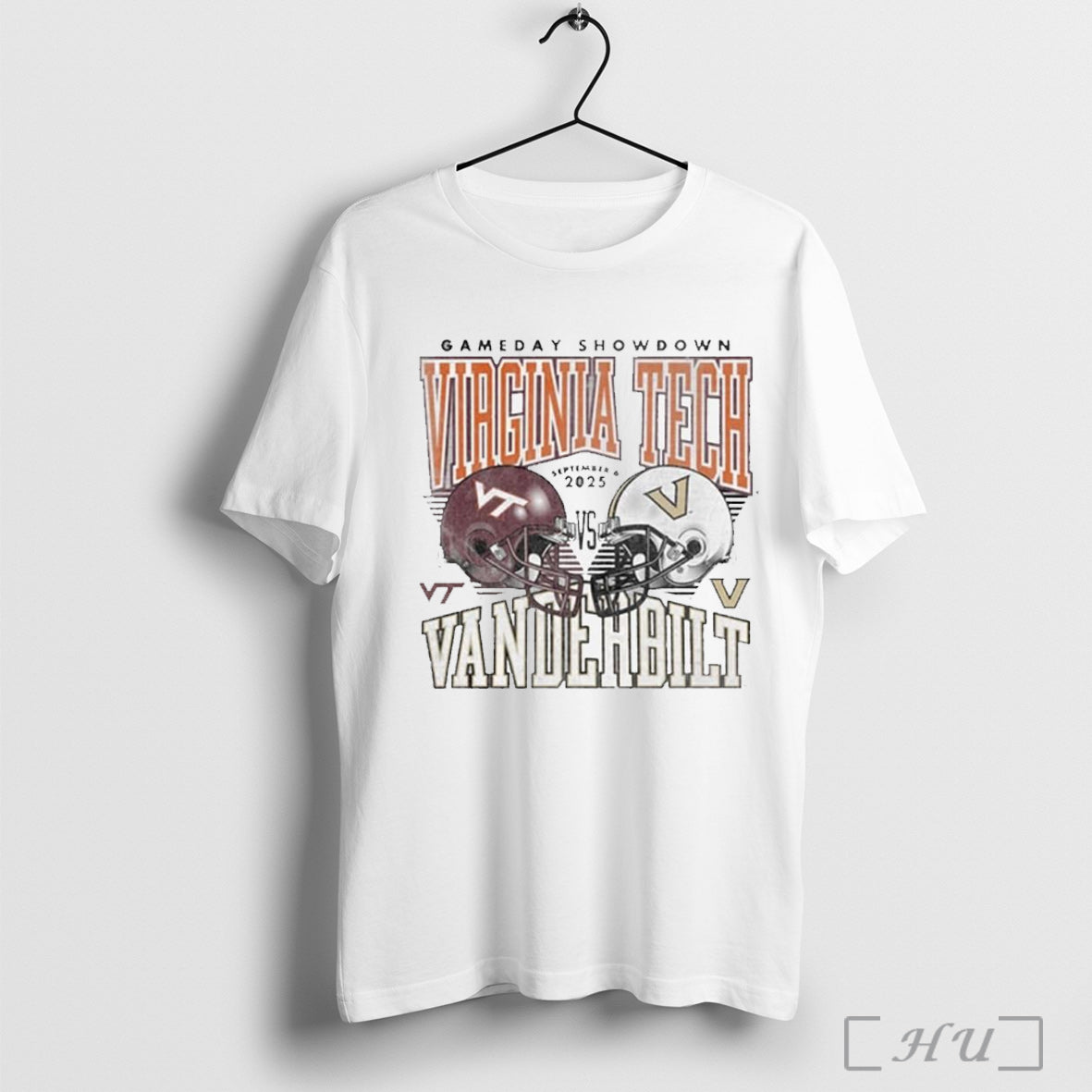 Officials Virginia Tech Hokies Vs Vanderbilt Commodores 2025 Gameday Showdown T Shirt
