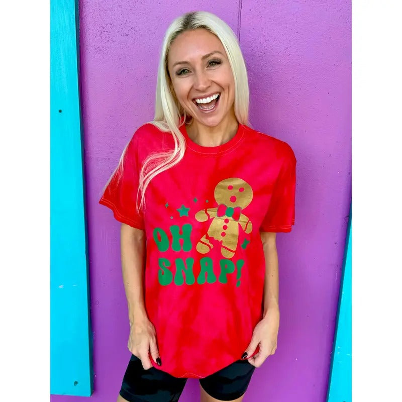 Oh Snap Gingerbread Tie-Dye Tee Hoodie, Sweatshirt | WearSparks.com