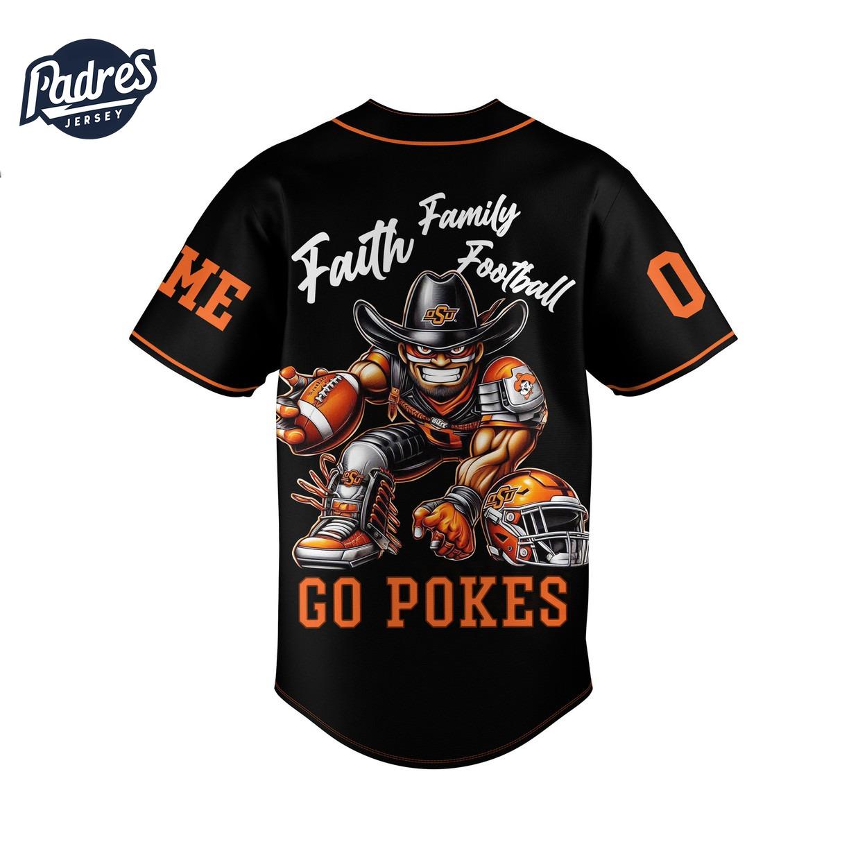 Oklahoma State Cowboys Go Pokes Football Baseball Jersey - Padres Jersey Oasis: Elevate Your Baseball Style... (Image 4)