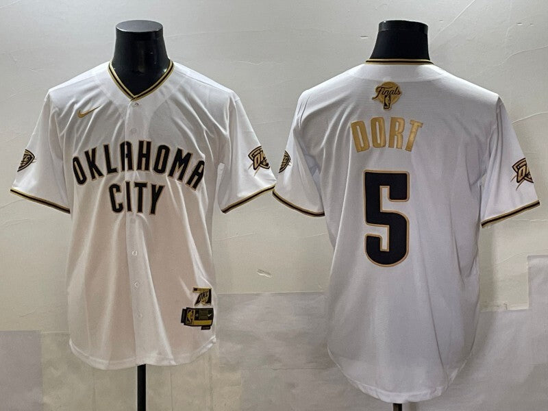 Oklahoma City Thunder #5 Luguentz Dort nba Collaboration Style 3