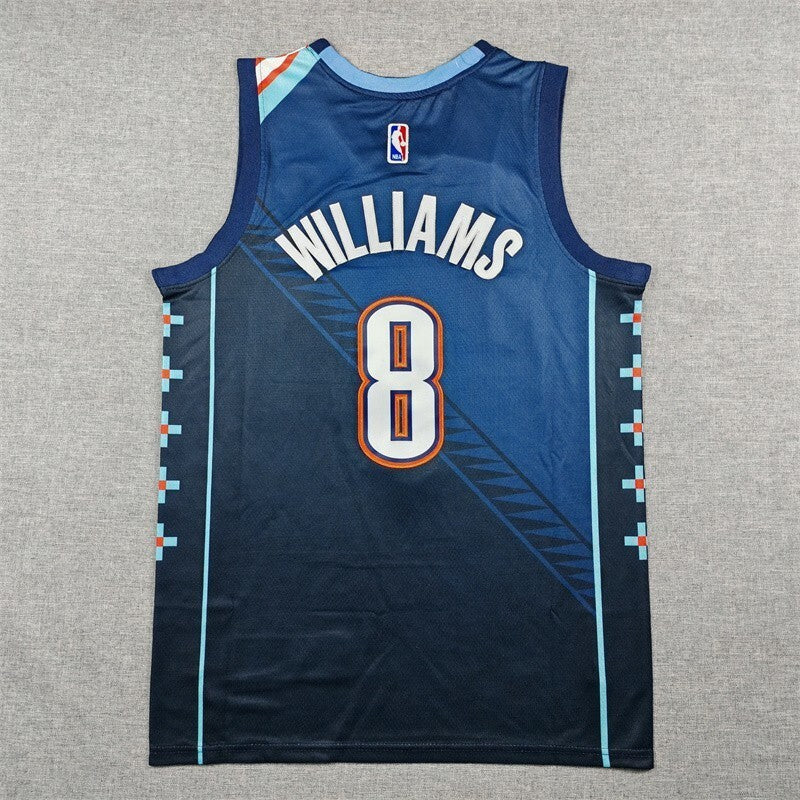 Oklahoma City Thunder #8 Jalen Williams 26 Thunder 8 Blue City Edition Style 1