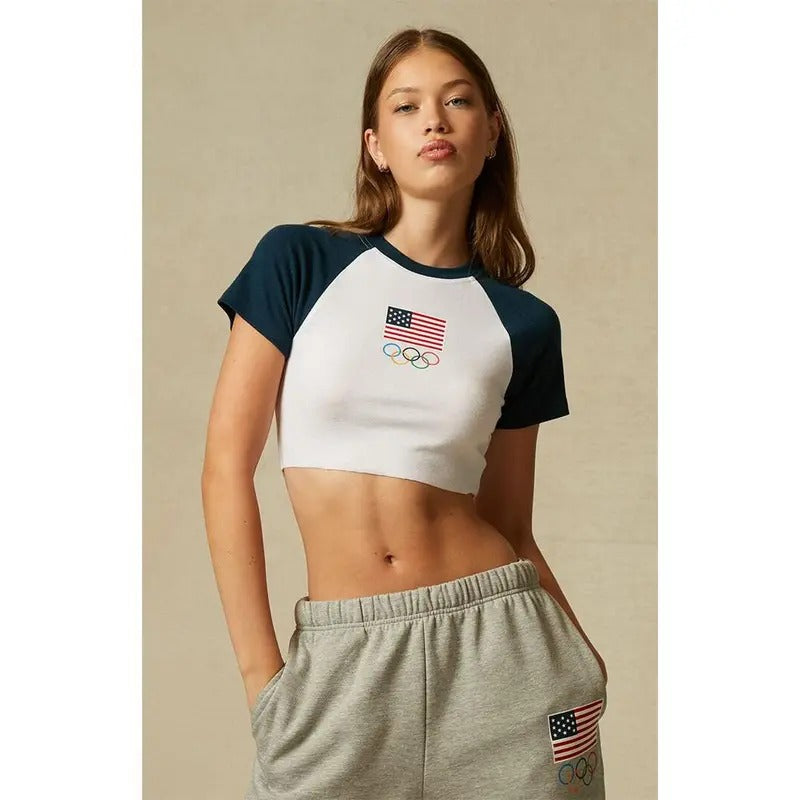 Olympics Women's Team USA Raglan Baby T-Shirt Hoodie, Sweatshirt | WearSparks.com