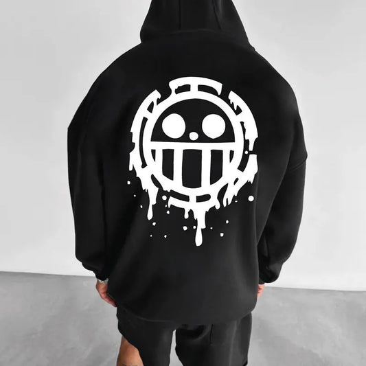 "One Piece" Print Hoodie, Oversized Shirt, Anime Tee, Streetwear Oversized T-shirt for Men, Manga Graphic Sweatshirt, Hoodie, Comfort Colors