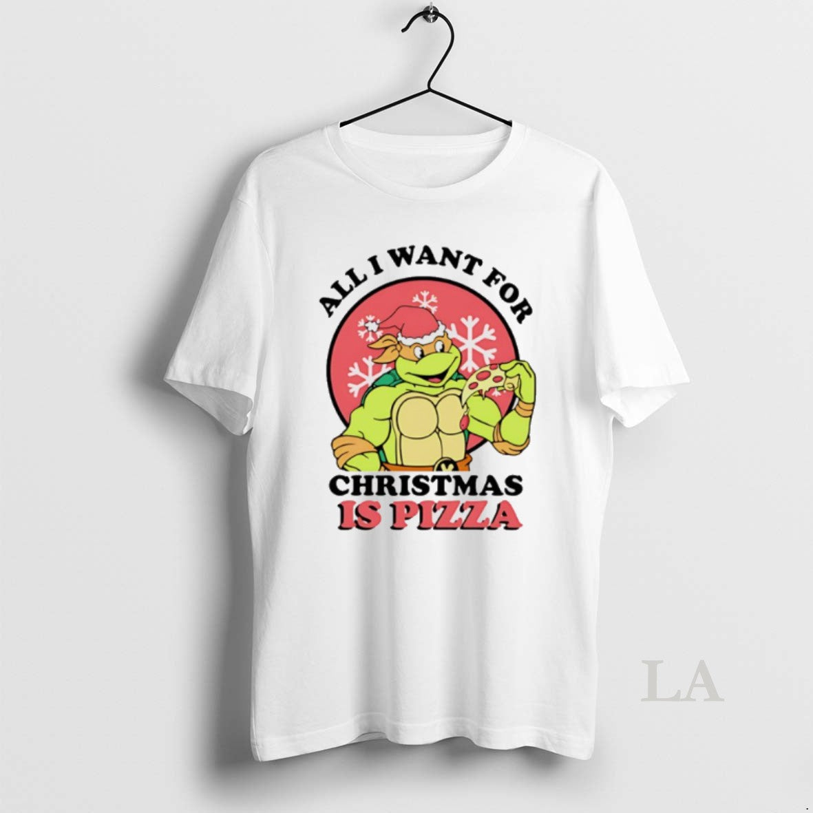 Original All I Want For Christmas Is Pizza Turtle