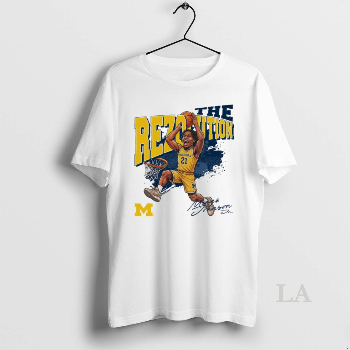 Original Michigan Wolverines Basketball Morez Johnson Jr