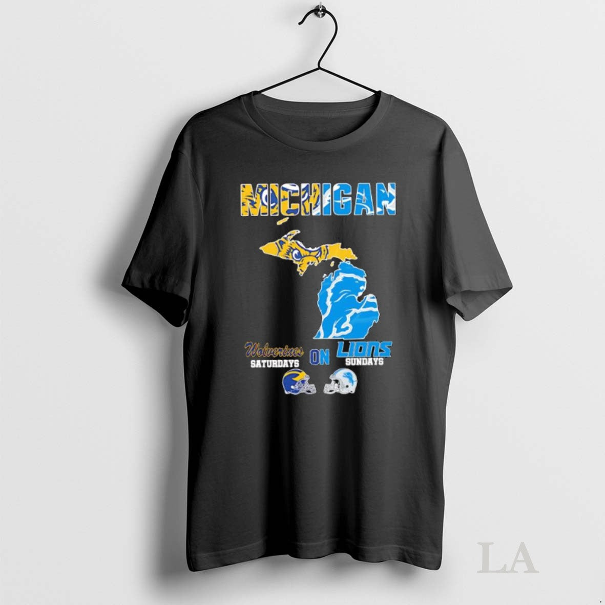 Original Michigan Sports Michigan Wolverines On Saturdays X Detroit Lions On Sundays State Of Mascot