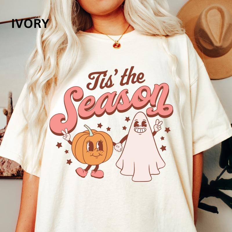 Oversized spooky Season Shirt, Tis the season Halloween #2 Shirt, Summerween shirt, Comfort Colors Halloween Shirt, Casual Shirt Unisex, Halloween Clothing, Graphic Halloween Apparel, Casual Cotton T-shirt, Unisex Halloween