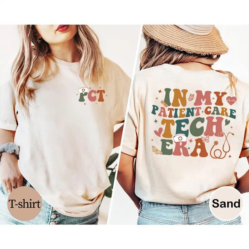 PCT Nurse T-shirt, In My Patient Care Tech Era Shirt, Healthcare Technicians Shirt, CNA Tee, PCT Nurse Gift