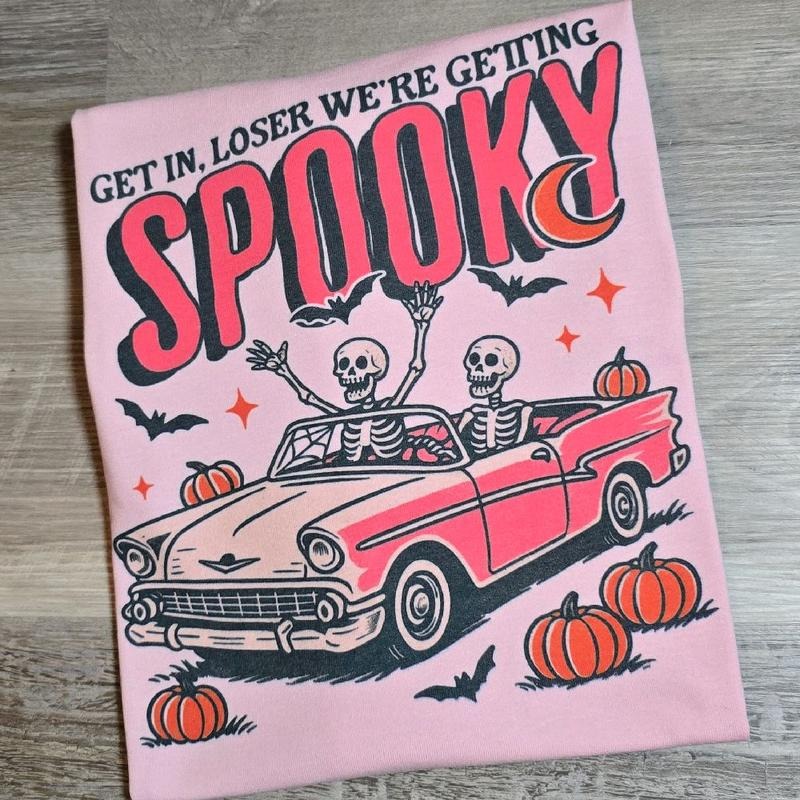 PINK Get in loser were getting spooky Graphic Tee