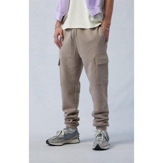 PacSun Men's Eco Tan Slim Fleece Cargo Sweatpants