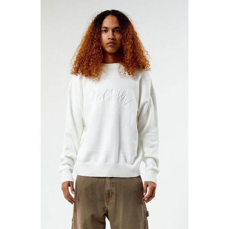 PacSun Men's Script Applique Crew Neck Sweater