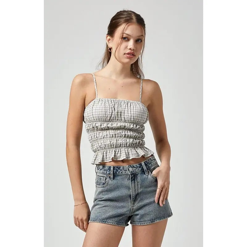 PacSun Women's Dark Indigo Zip Fly High Waisted Denim Festival Shorts