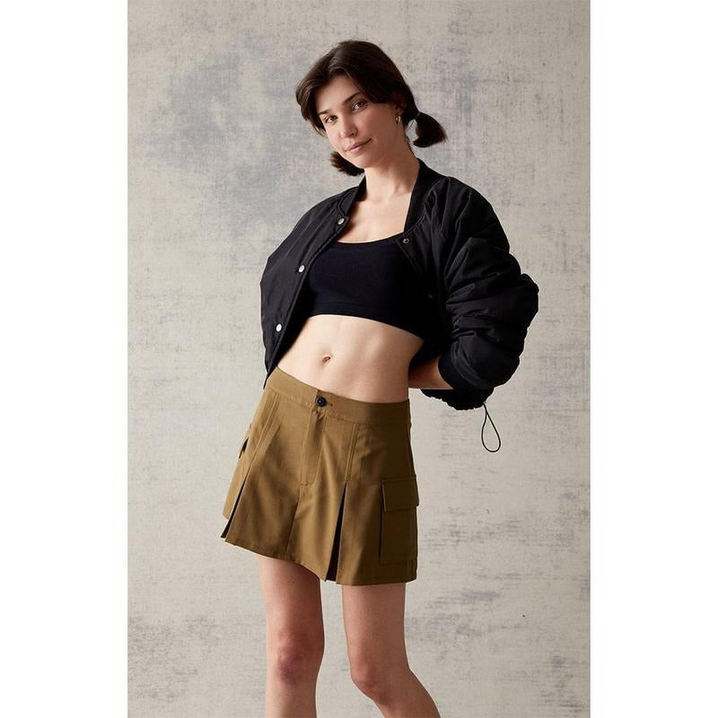PacSun Women's Olive Pleated Cargo Mini Skirt - Multicolor T-Shirts, Hoodie, Sweatshirt | WearSparks.com