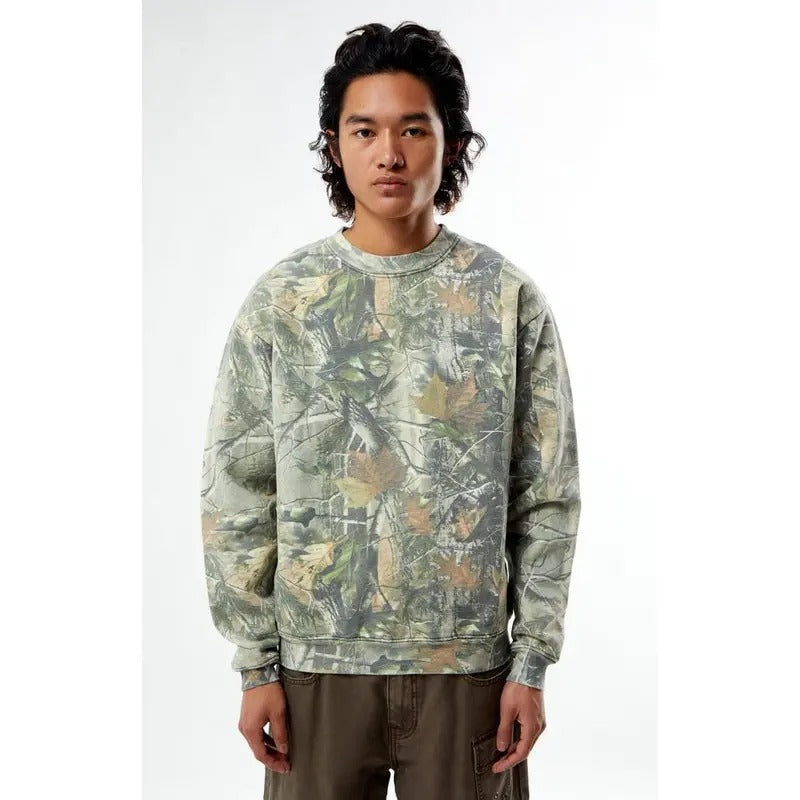 Pacsun Men's Camo Crew Neck Sweatshirt