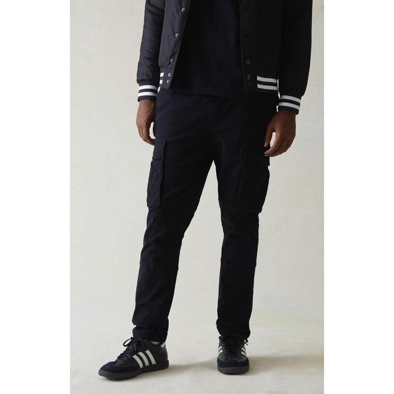 Pacsun Men's Stretch Canvas Black Slim Cargo Pants