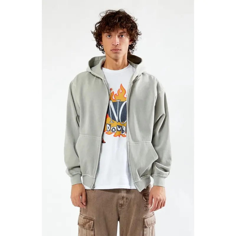 Pacsun Men's Vintage Washed Full Zip Hoodie