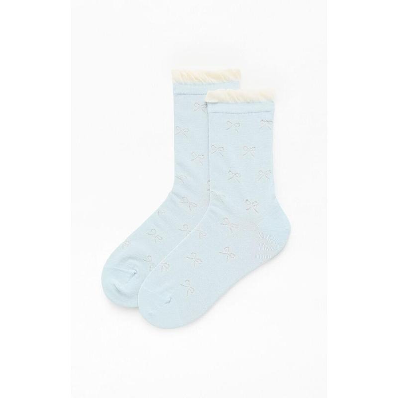 Pacsun Women's Blue Bow Ruffle Crew Socks T-Shirts, Hoodie, Sweatshirt | WearSparks.com