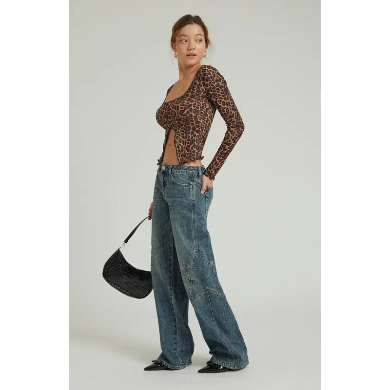 Pacsun Women's Casey Star Low Rise Baggy Jeans