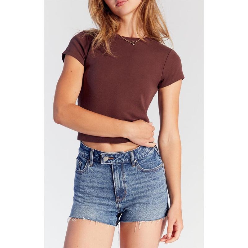 Pacsun Women's Medium Indigo Raw Cut High Waisted Denim Festival Shorts