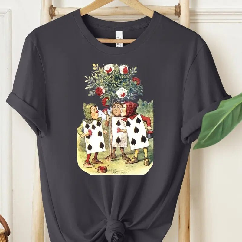 Painting the Roses Shirt, Alice In Wonderland Sweatshirt, Dark Academia Shirt, Book Lover Gift, Gift for Reader, Book...