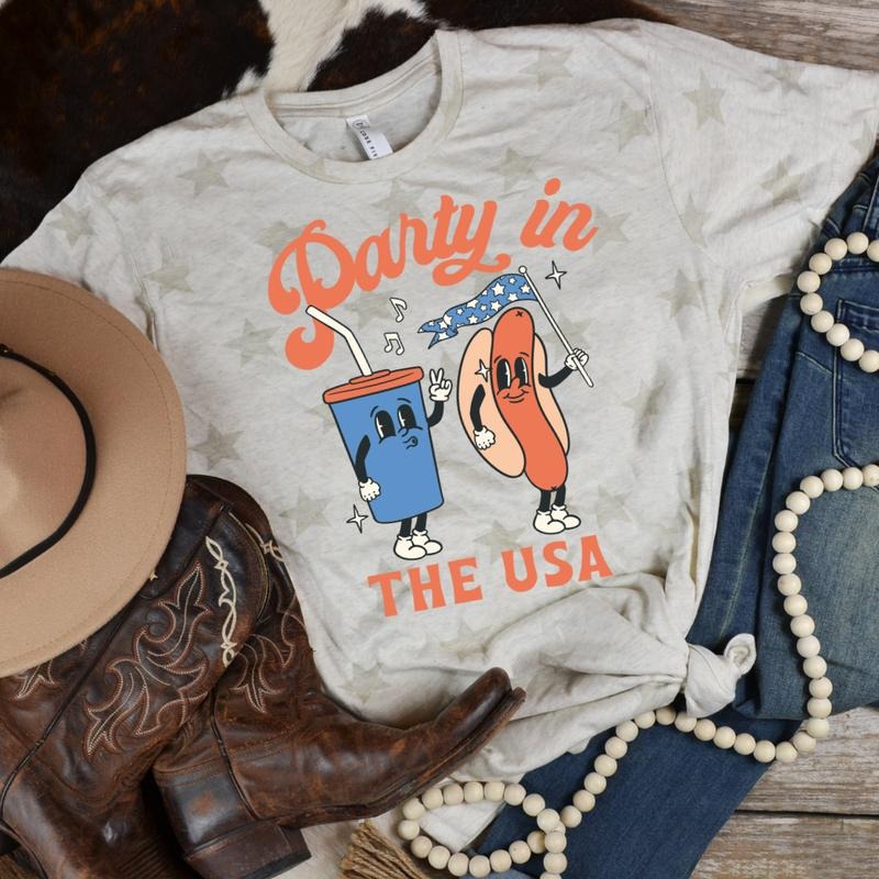 Party In the USA ~ Unisex Apparel Relaxed fit printed in the USA Cutting Creative Apparel