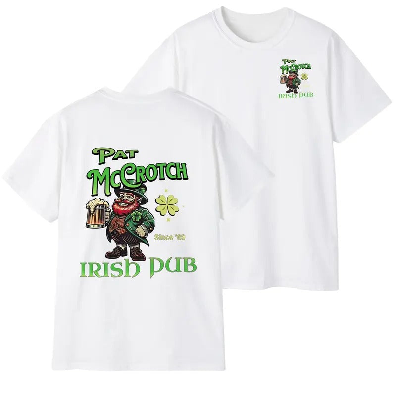 Pat McCrotch Irish Pub T-Shirt, Unisex Cotton