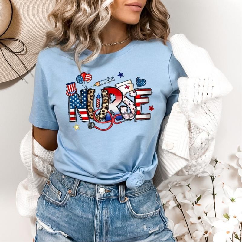 Patriotic Nurse Shirt, Nurse 4th Of July Shirt, Nurse Gift, American Nurse Shirt, Nurse Life Shirt, Memorial Day Gift Shirt, American Flag