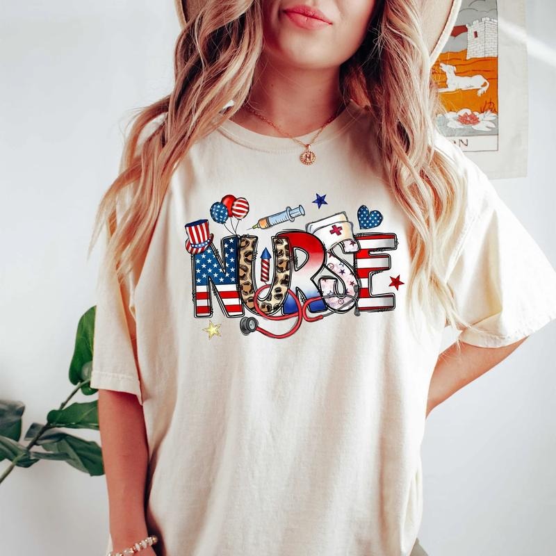Patriotic Nurse Shirt, Nurse 4th Of July Shirt, Nurse Gift, American Nurse Shirt, Nurse Life Shirt, Memorial Day Gift...