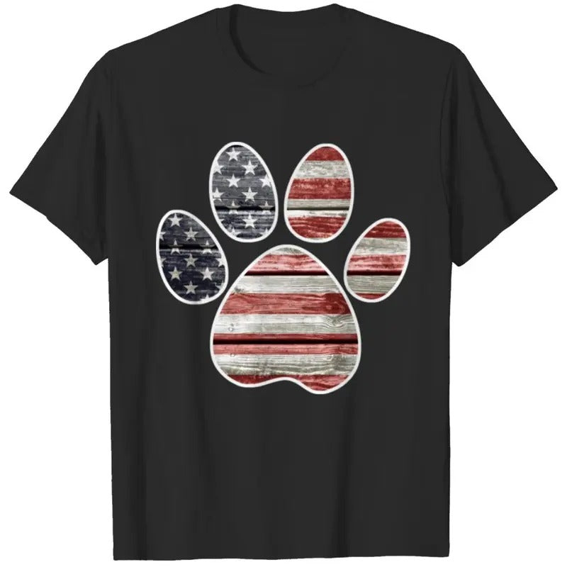 Patriotic Paw Print, American T-shirt, sweater and Hoodie