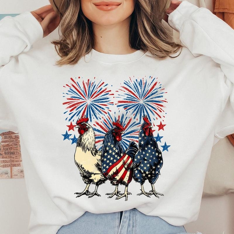 Patriotic Usa Chicken Shirt Patriotic Usa Chicken Retro American 4th Of July Independence Day Design Retro American Flag T-shirt, sweater and Hoodie