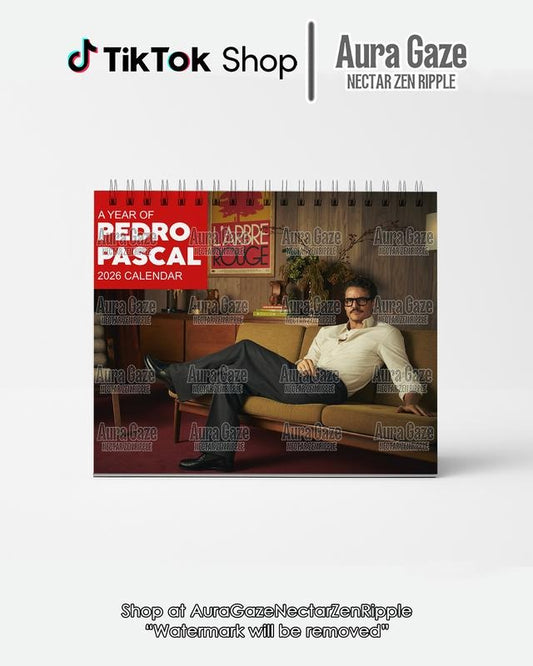 Pedro Pascal 2026 Wall Calendar Planner, Unique Holiday Gift, Fan Gift, Gift For Her, Pedro Pascal Celebrity Merchandise, Celebrity Crush Merch