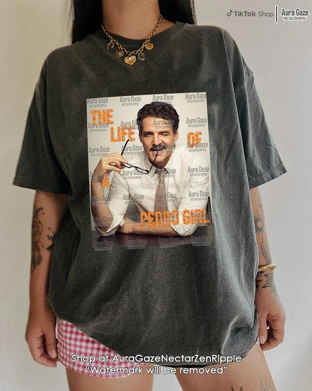 Pedro Pascal Girl Comfort Colors Unisex Tshirt For Fan, Pedro Pascal Retro Bootleg Shirt, Movie Merch, Celebrity Crush Merch