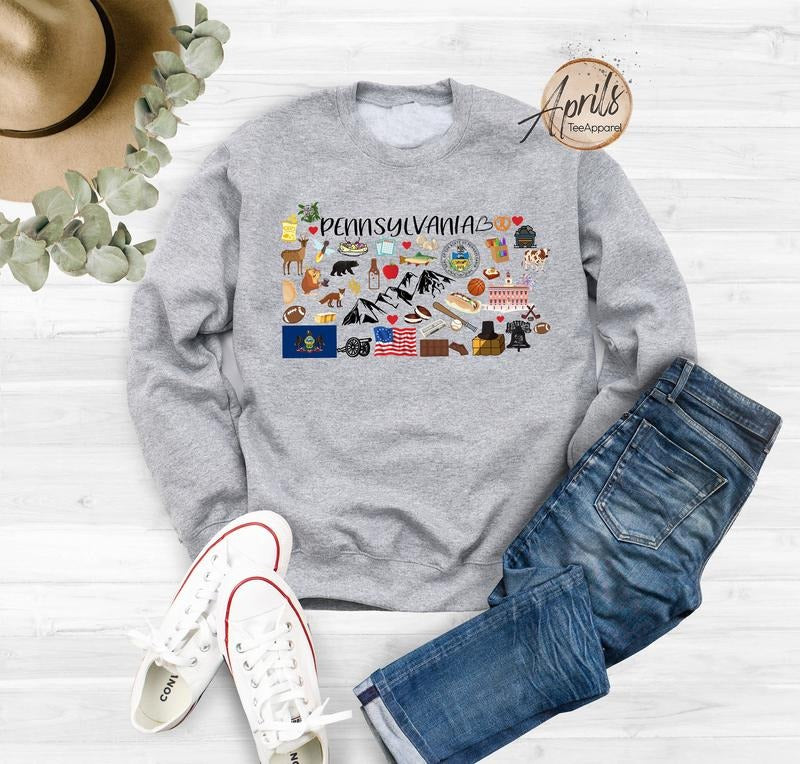 Pennsylvania Sweatshirt, Pennsylvania Hoodie, Gift For Women