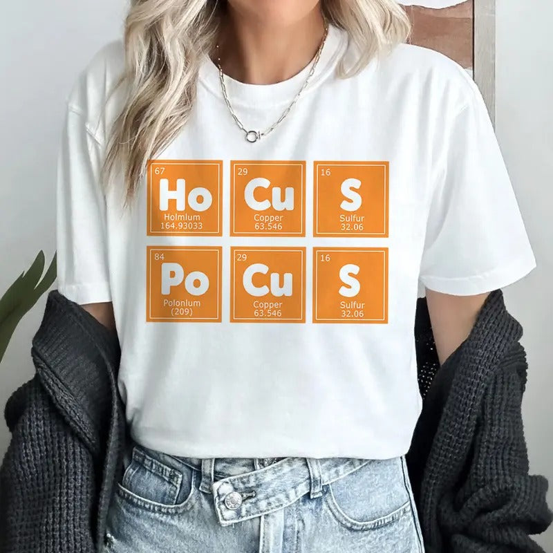 Periodic Table Of Chemistry Halloween Shirt Hocus Pocus Movie Lovers Shirt