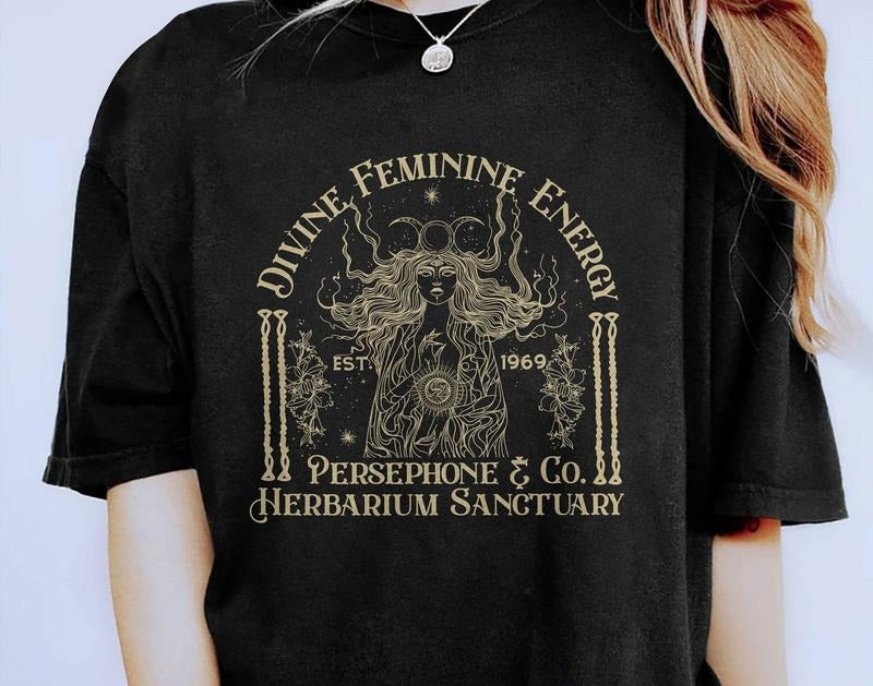 Persephone Greek Mythology Shirt, Witchy Clothing, Lore Olympus, Dark Academia, Percy Jackson Tee, Poet T-Shirt