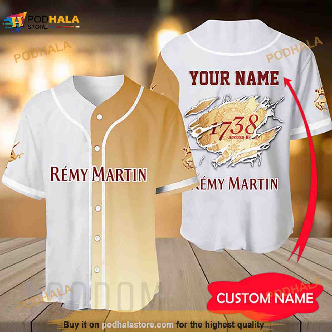 Personalized Basic Rémy Martin 3D Baseball Jersey
