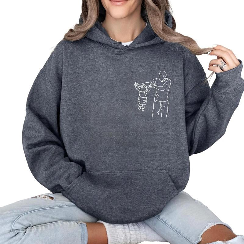 Personalized Dad Hoodie With Photo, Personalized Dad Portrait Sweatshirt, Dad Hoodie Gift, Custom Fathers Day Shirts With Pictures, New Dad Gifts, Fathers Day Gifts, Dad Birthday Gifts, Gift for Husband