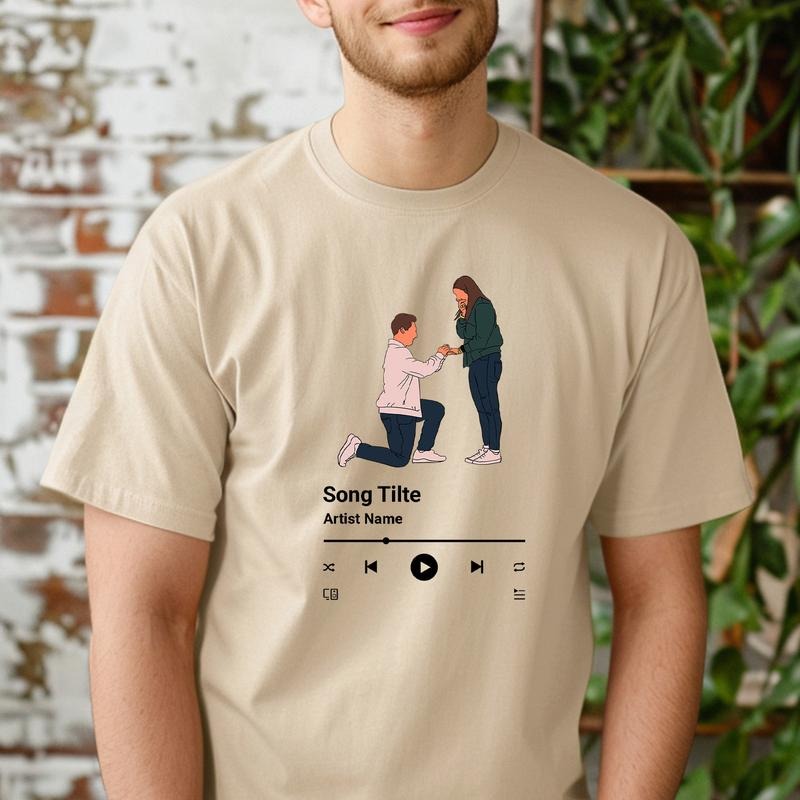 Personalized Portrait From Photo Shirt, Custom Photo & Song Shirt, Album Music T-Shirt, Song Name T Shirt, Artist Name Shirt, Custom Portrait From Photo Hoodie, Couple Portrait, Family Portrait
