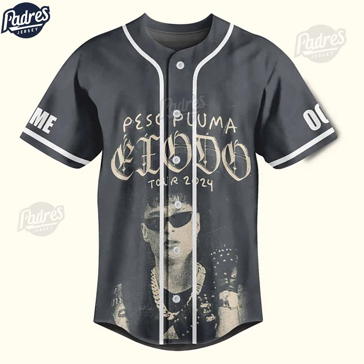 Peso Pluma Tour 2024 Custom Baseball Jersey - Padres Jersey Oasis: Elevate Your Baseball Style Game