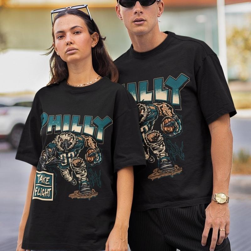 Philadelphia Football T-Shirt, Vintage Philadelphia Football Shirt, Unisex Philadelphia Shirt, Retro Philadelphia Shirt, Graphic Philadelphia Football T-Shirt Casual Cotton