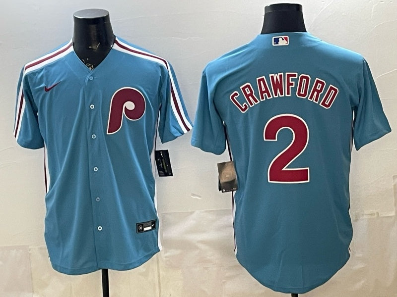 Philadelphia Phillies #2 Justin Crawford Phillies Adult