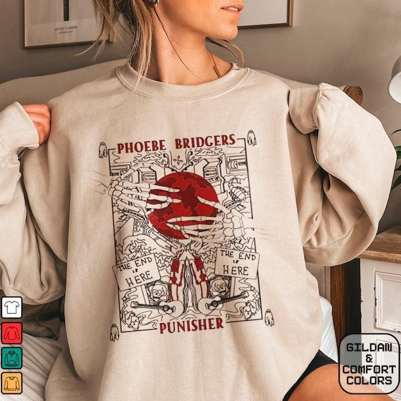Phoebe Bridgers Punisher Garden Phoebe Punisher Album Sweatshirt