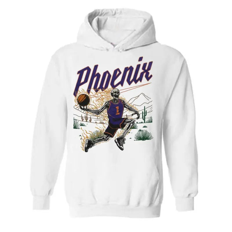Phoenix Basketball Shirt - Graphic Tees - Skeleton Shirt - Merch Tee - Gift Shirt - Bootleg Shirt - Vintage