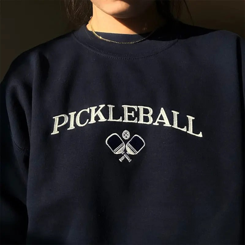 Pickleball Sweatshirt Embroidered, Pickleballer Gift, Pickle Ball Lover, Matching Club Sweatshirts