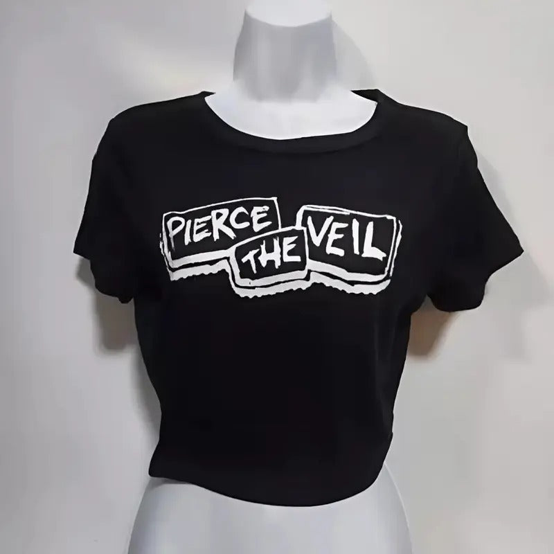 Pierce the veil pierce baby tee the veil shirt Casual Crewneck