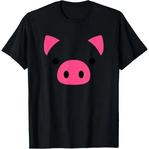 Pig Face Costume Funny Halloween T-Shirt