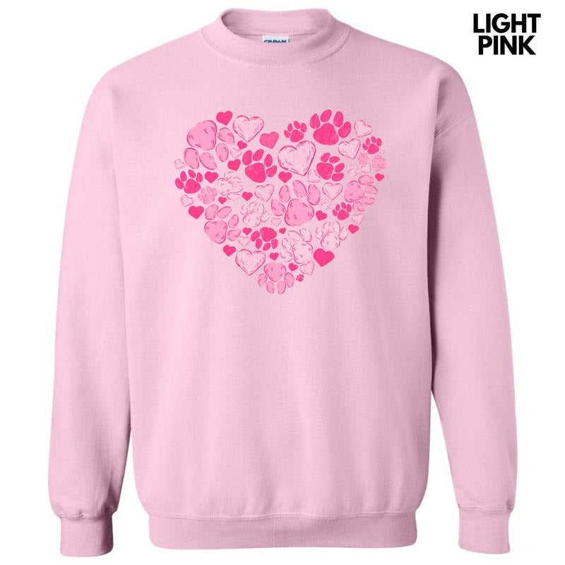 Pink Paw Heart Sweatshirt 'NLB'