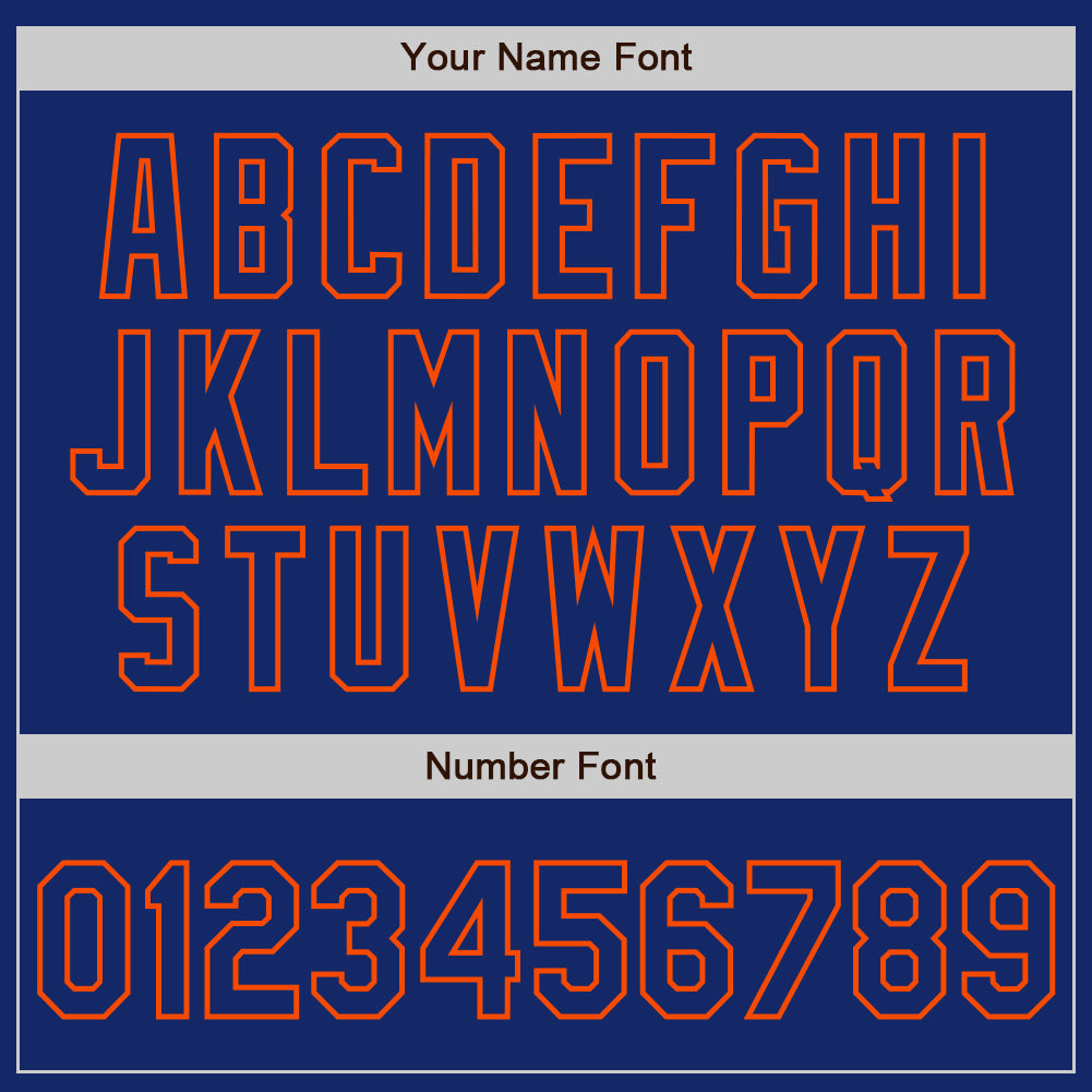Custom Royal-Orange Gradient Classic Vertical Stripe Authentic Baseball Jersey
